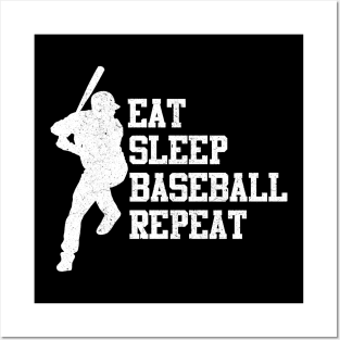 Eat Sleep Baseball Repeat Posters and Art